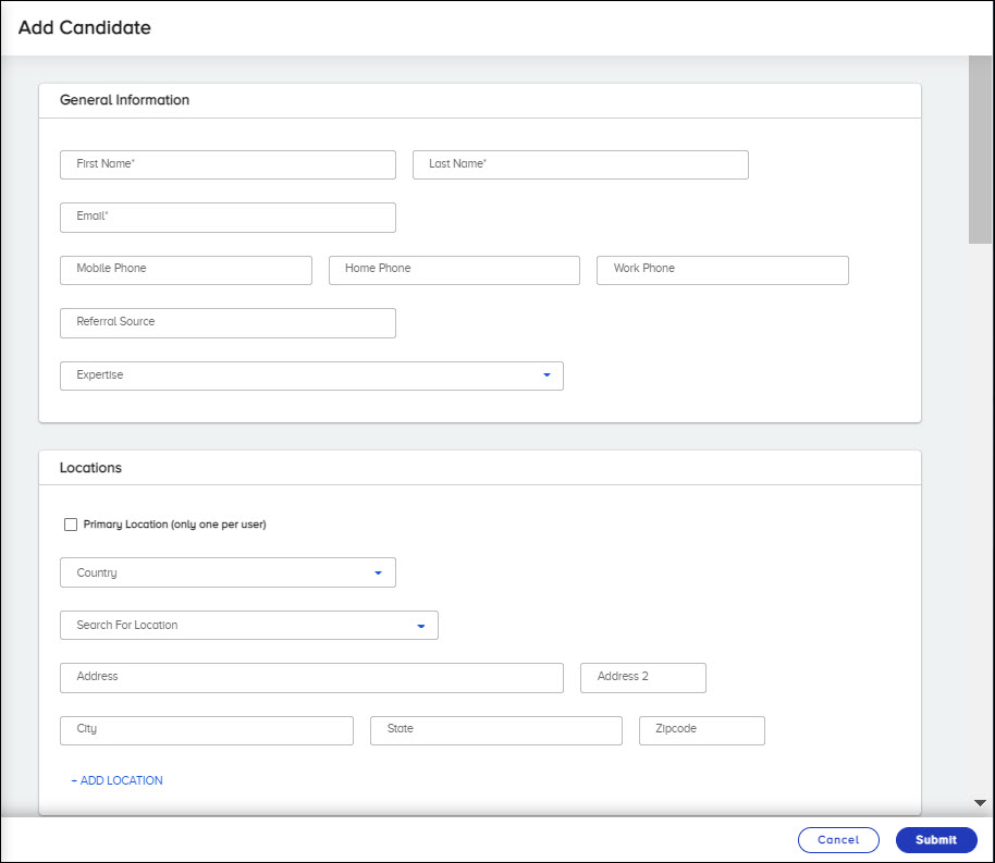 Adding Candidates in iCIMS Candidate Relationship Management (CRM)