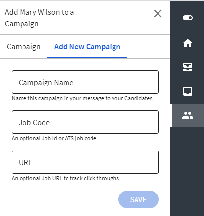 An image that displays the Add New Campaign tab in context