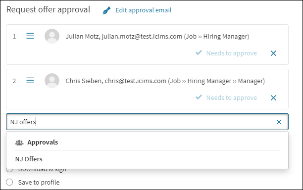 Edit approval email
