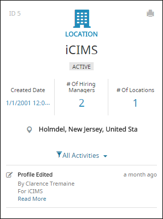 Location Profile Factoids