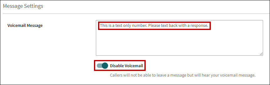 An image that displays a disabled voicemail setting.