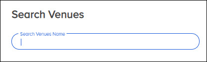 The Search Venues panel