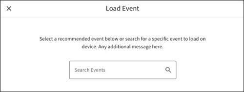 The Load Event page