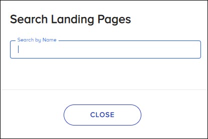 The Search Landing Pages panel