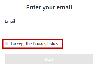 An image of the legacy privacy checkbox on the career portal.